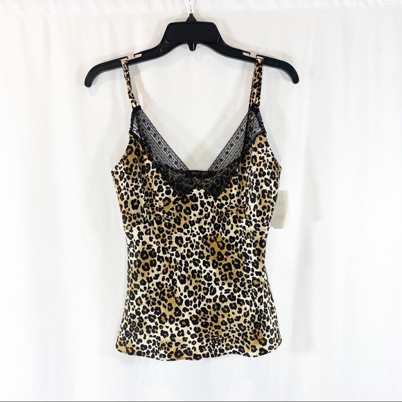 Wendy Hil Tops - Wendy Hill Leopard lace Cami tank